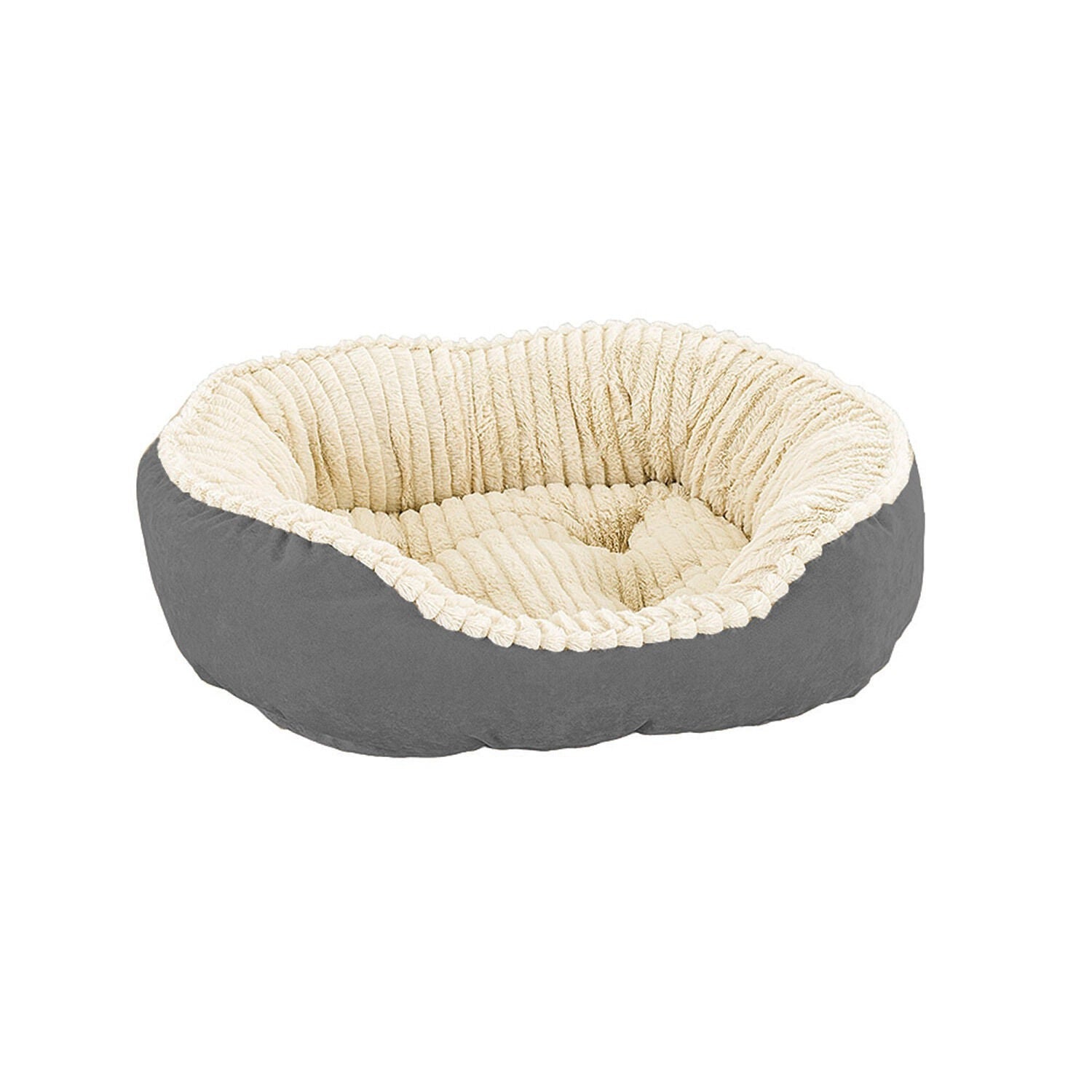 Plush dog bed