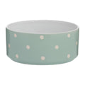 Polka dot ceramic pet bowl